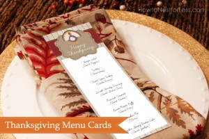 Thanksgiving Free Printables for Your Thanksgiving Table