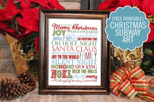 Christmas Subway Art {free printable} - How to Nest for Less™