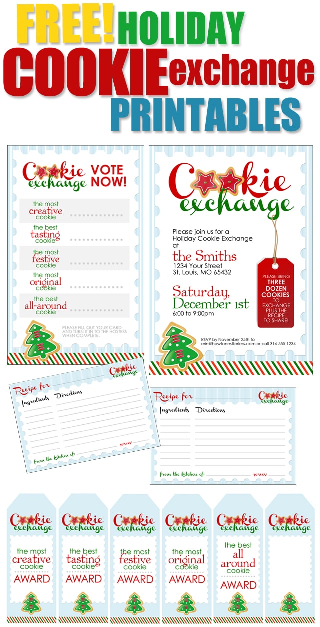 Cookie Exchange Party free printables - How to Nest for Less™