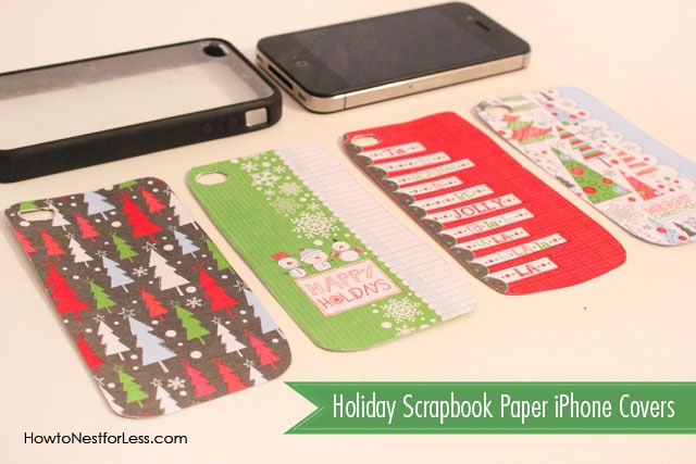 holiday scrapbook paper iphone covers