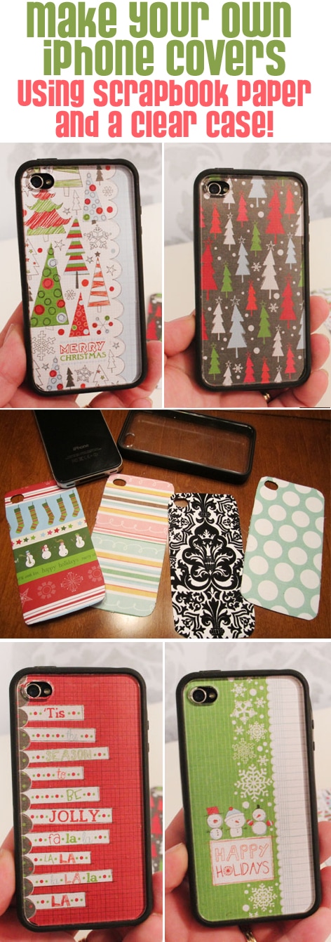 holiday scrapbook paper iphone covers