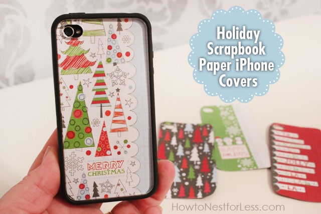 Holiday Scrapbook Paper iPhone Covers