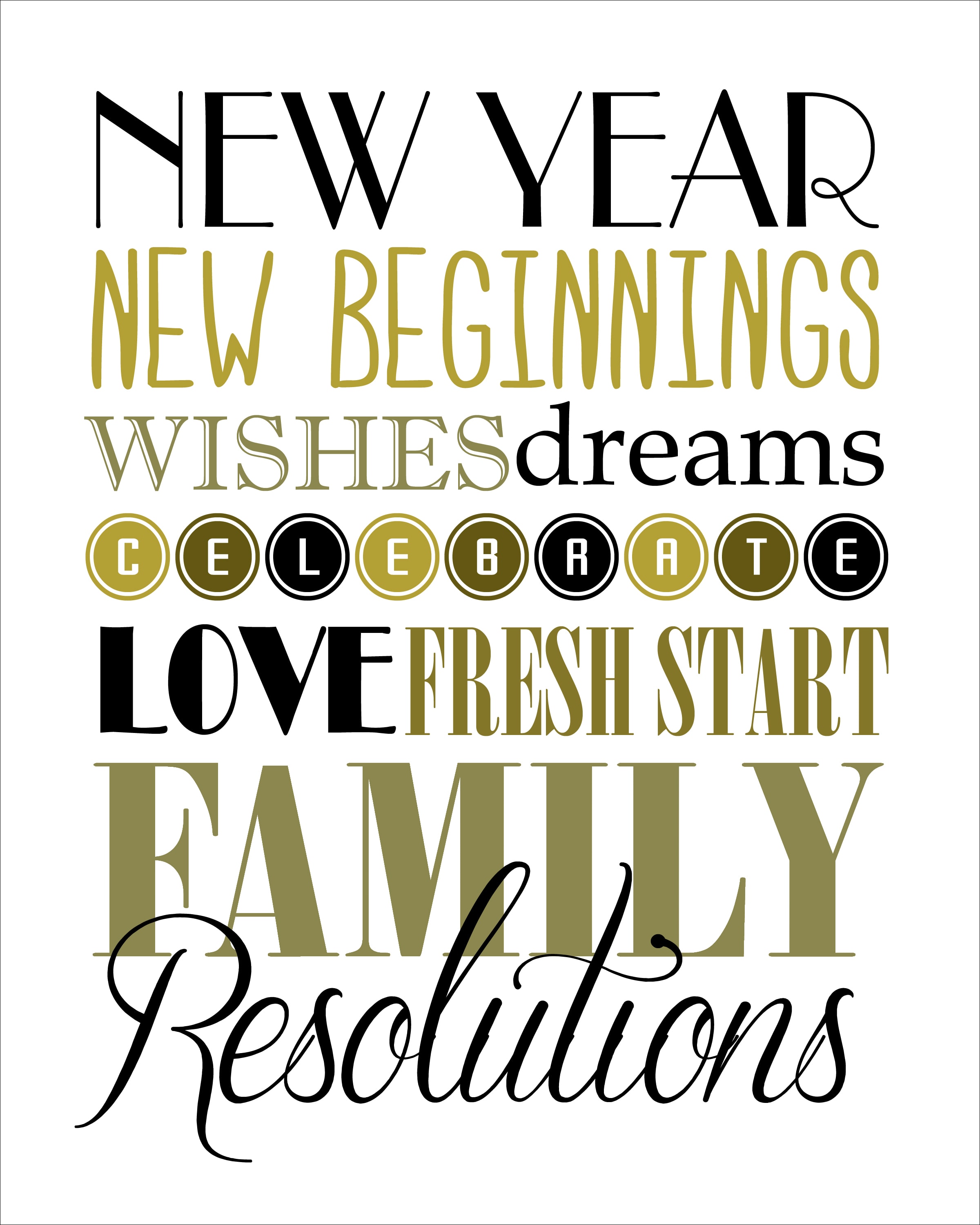 Happy New Year Cards Free Printables