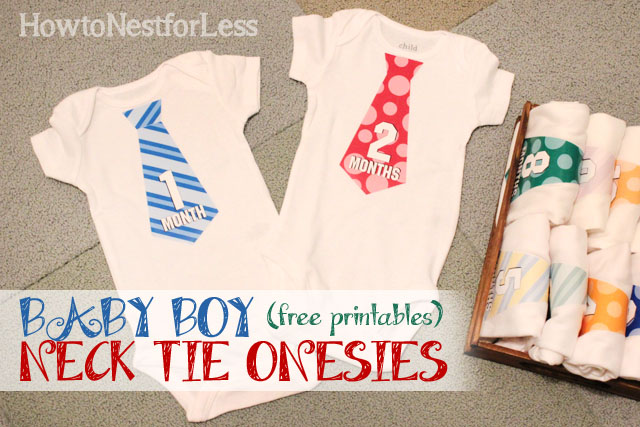 baby neck tie onesie free printable