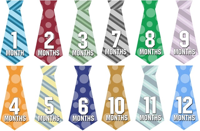 Baby Boy DIY Necktie Onesies {free printables}