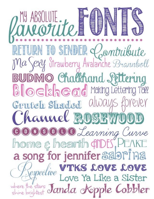 common popular fonts