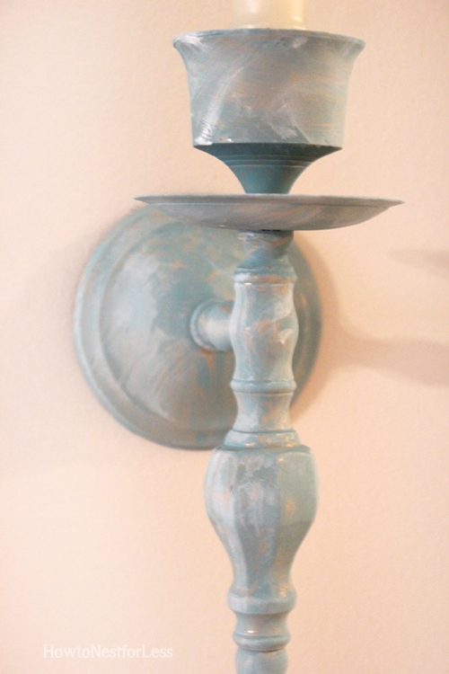 painted hallway gold sconce candlestick