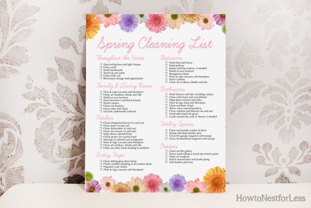 Spring Cleaning Free Printable