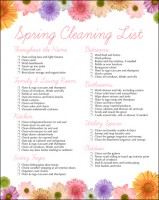 spring cleaning to do list