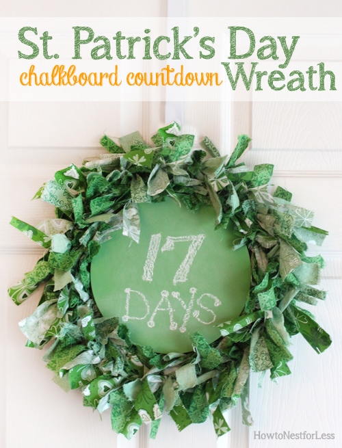 st patricks day chalkboard countdown wreath