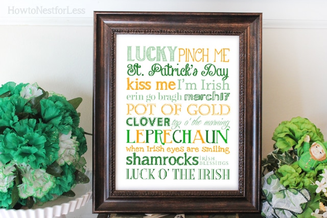 St. Patrick’s Day Subway Art {free printable}