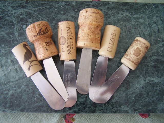 wine cork appetizer knives