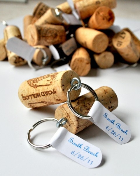 wine cork key chains