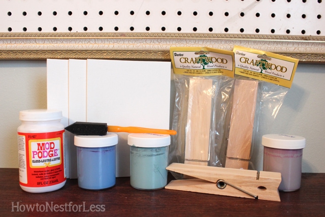 clothespin photo frames supplies