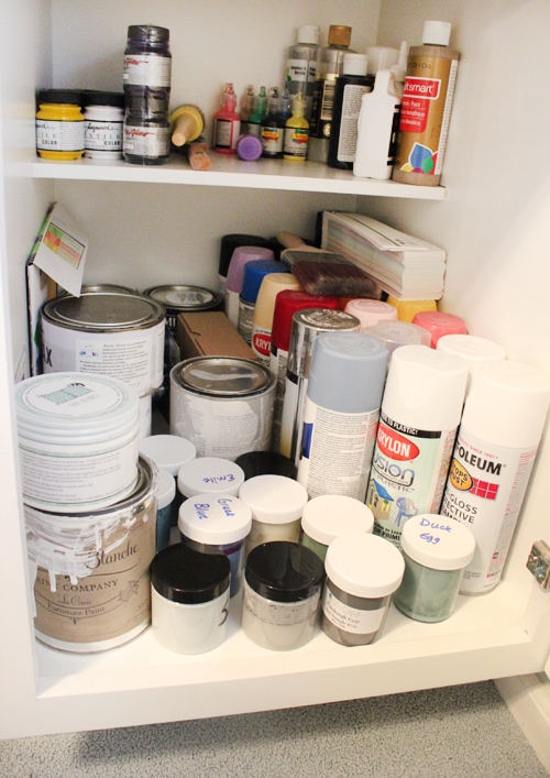 craft room paint supplies