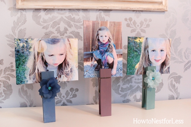 oversized clothespin photo holders