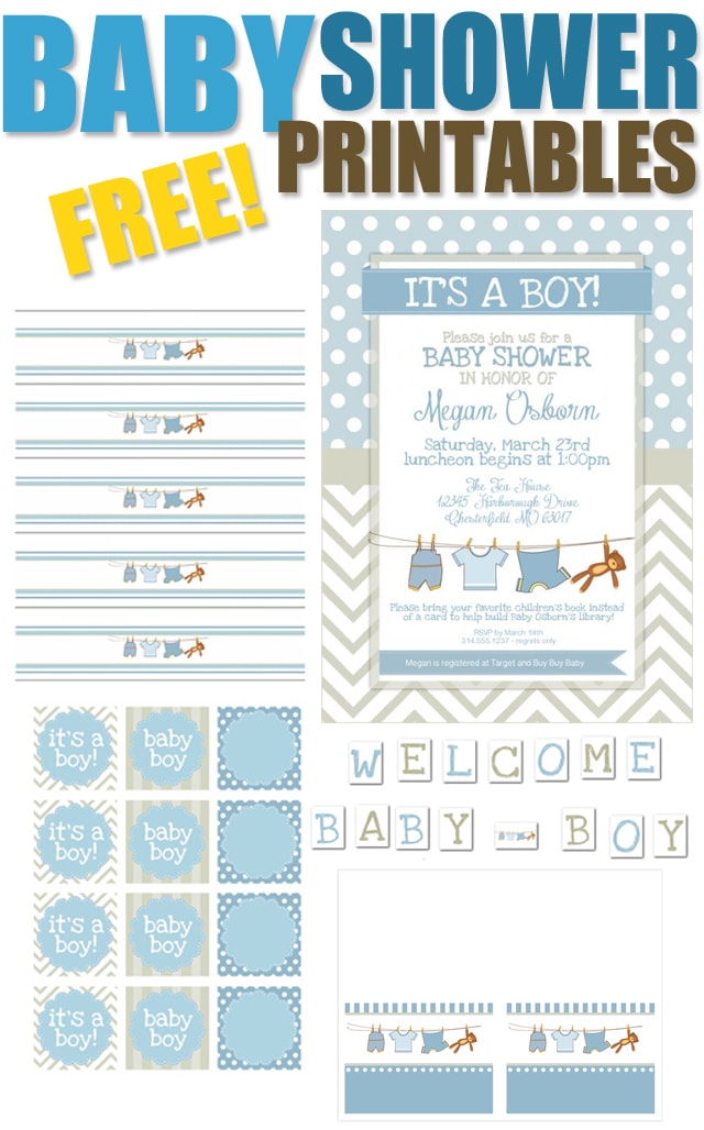 BABY SHOWER FREE PRINTABLES