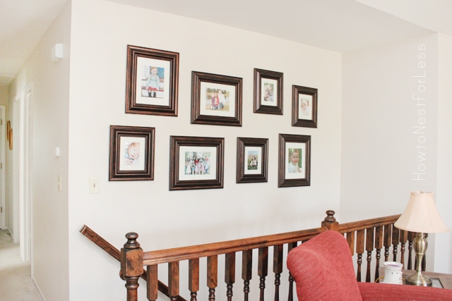 great room photo gallery wall