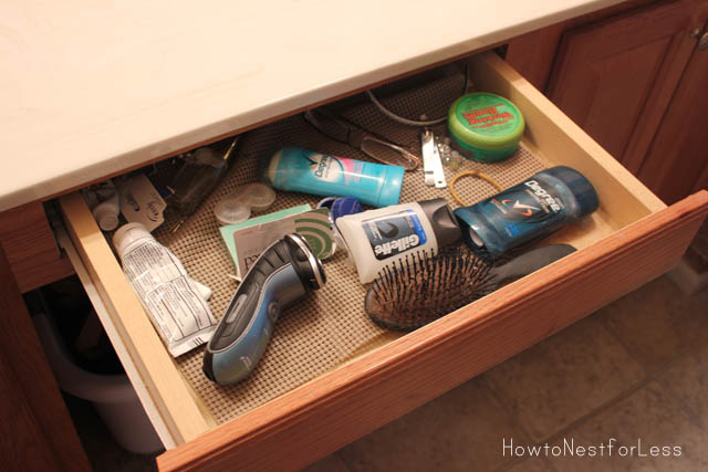 organized bathroom vanity