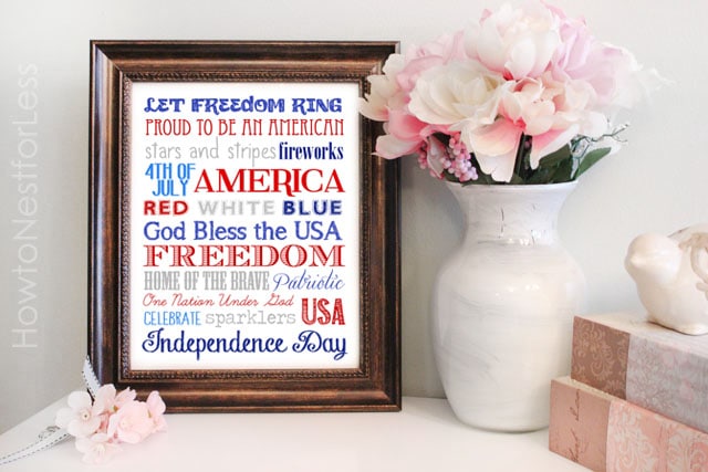 4th of july free printable