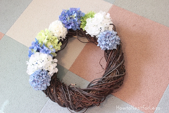 hydrangea flower wreath