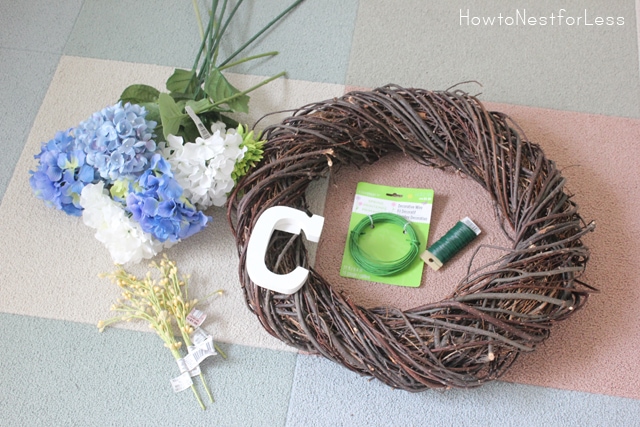 hydrangea wreath supplies