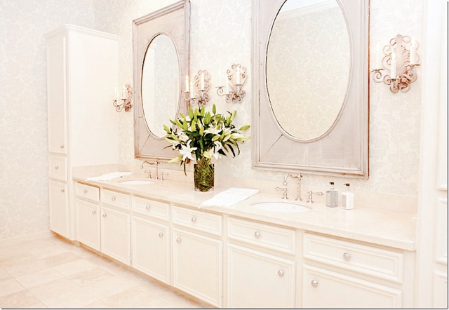 satin nickel luxury bathroom