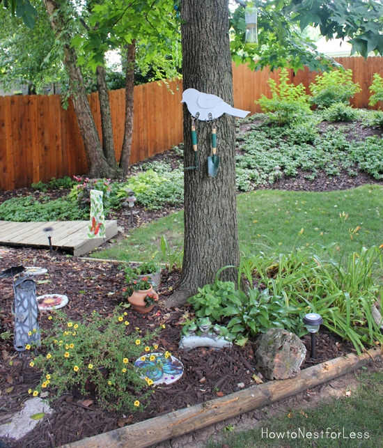 DIY garden tool hanging organizer