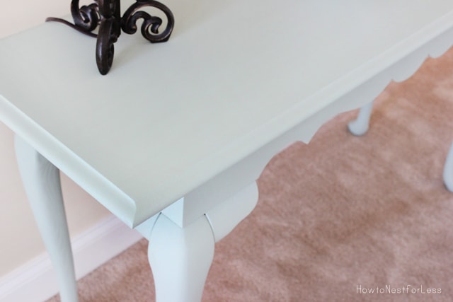 chalk paint console table makeover