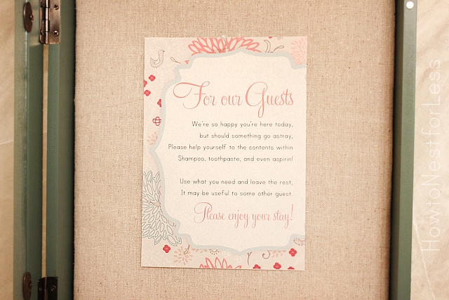 guest bathroom free printable