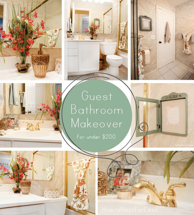 guest bathroom makeover on a budget