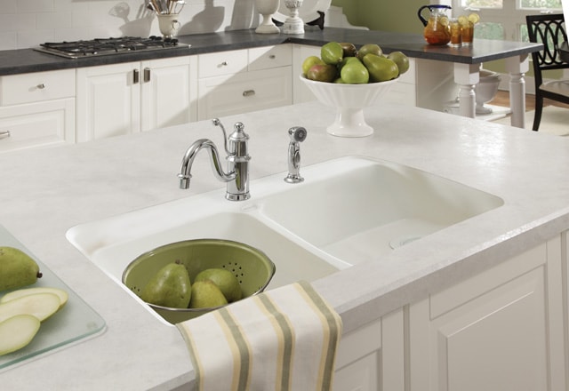 Wilsonart Carrara Santorini with HD sink