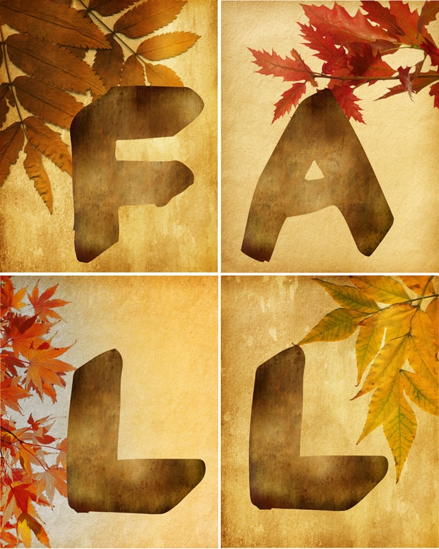 Fall Leaf Wall Art {free printables}