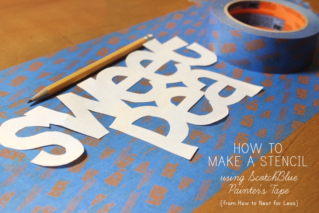 how to make a stencil with painters tape