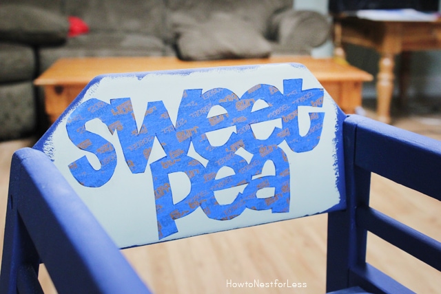 make a stencil with painters tape