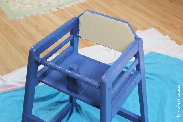 painted highchair makeover