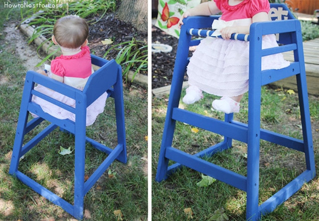 painted stenciled high chair