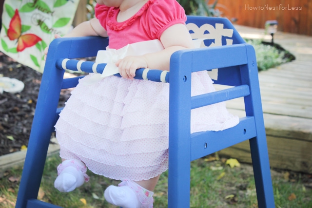 stenciled highchair makeover