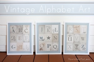 Nursery Alphabet Wall Art {free printables} - How to Nest for Less™
