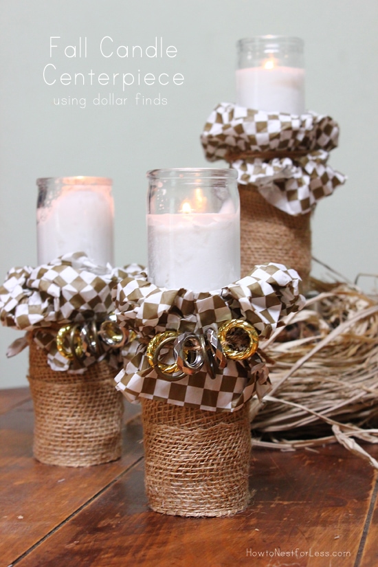 fall candle centerpiece