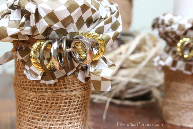 Fall Candle Centerpiece {using dollar items}