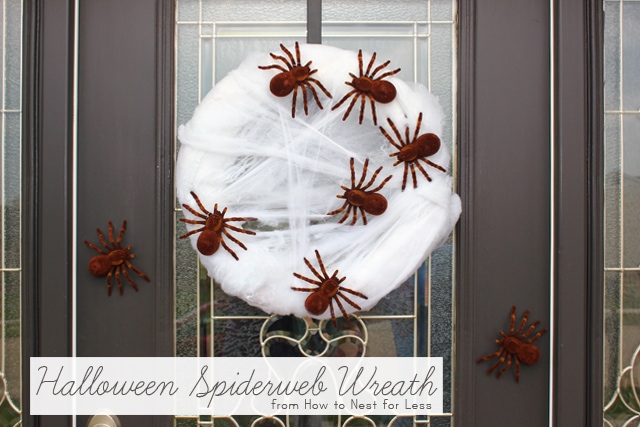 halloween spider web wreath