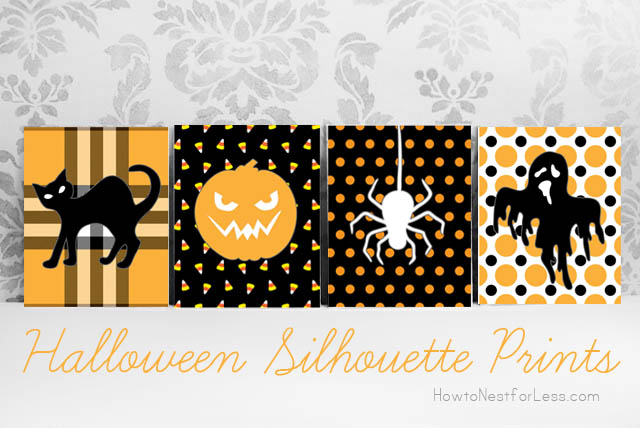 hallween silhouette prints