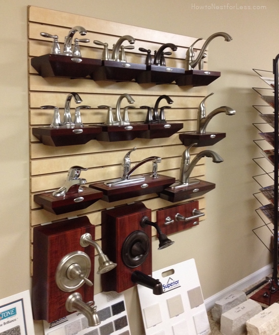 moen plumbing fixtures display