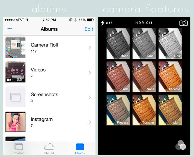 new iphone ios 7 screenshots camera