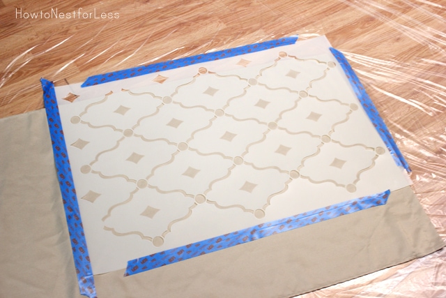 stenciled curtain panels tutorial