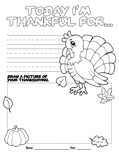 Thanksgiving color book free printable
