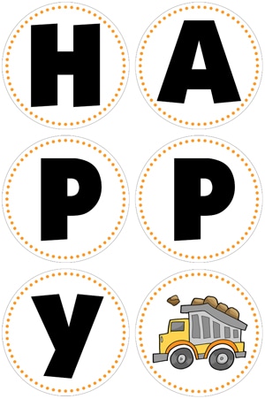 construction birthday party banner