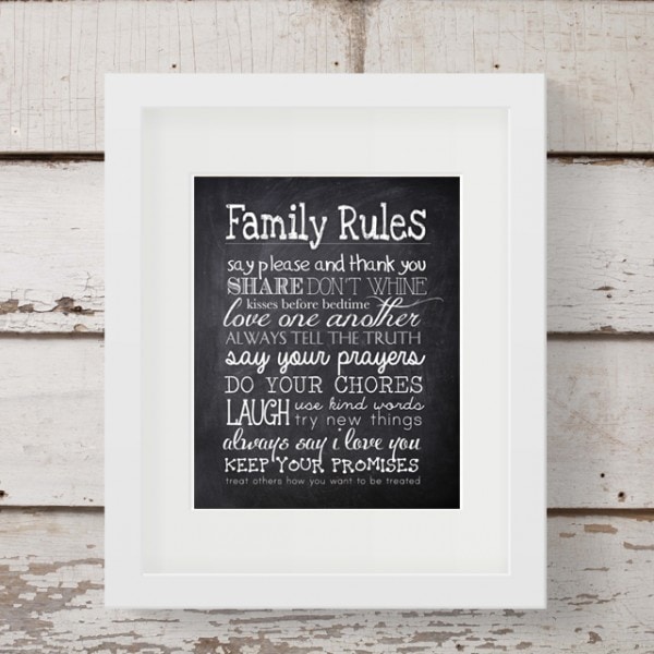 Family Rules {free printable} - How to Nest for Less™