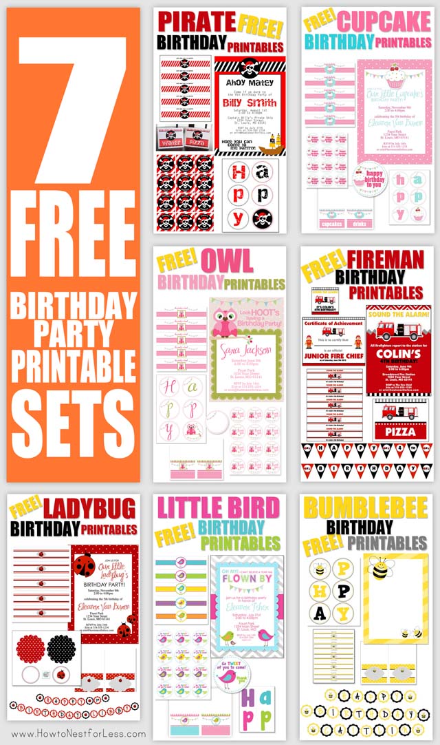 FREE Birthday Party Printables